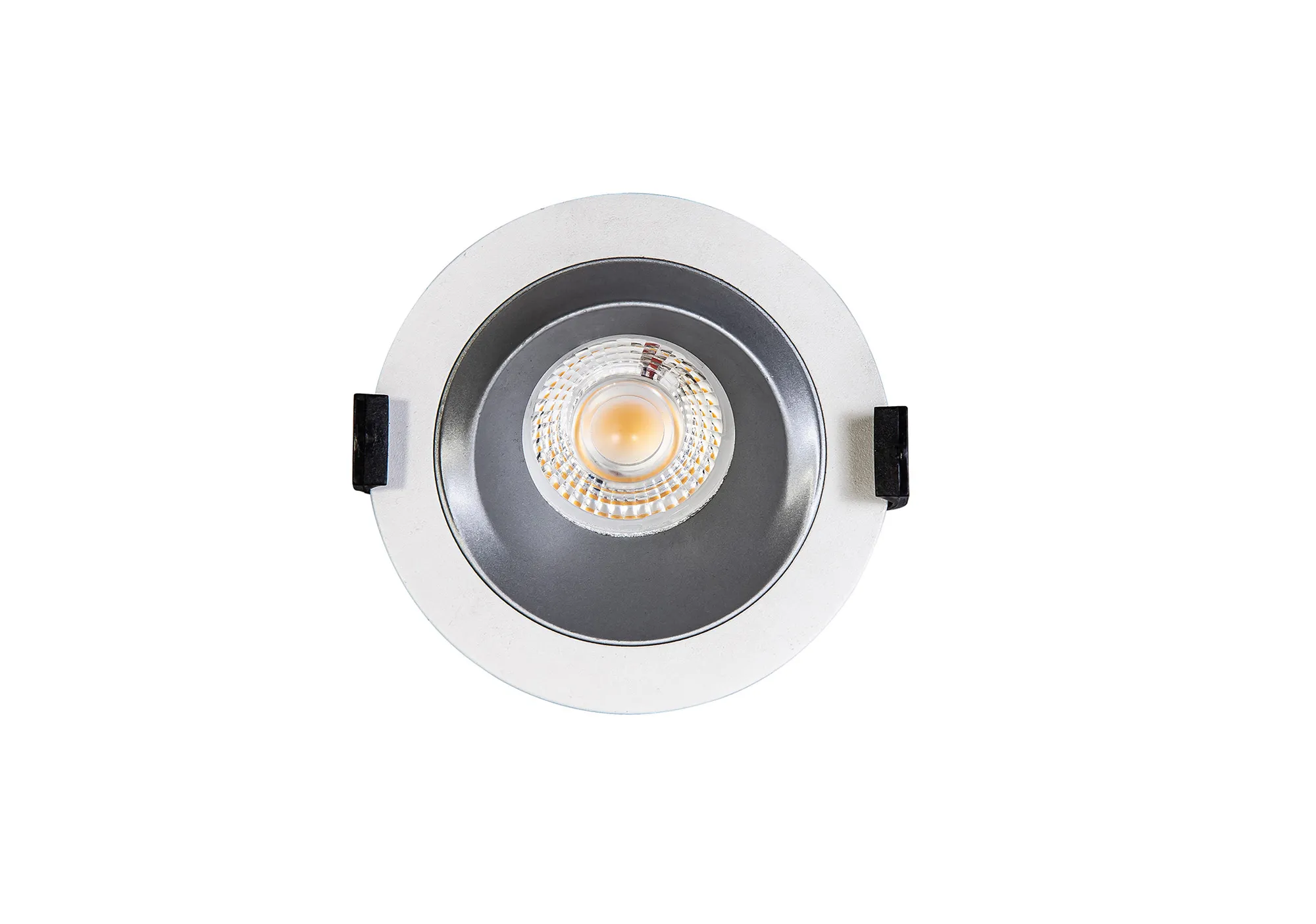 Bonia 10 Dimmable Tridonic 10W 631lm 2700K 36°, White/Silver 27° Angled Round Downlight , NO DRIVER REQUIRED, 5yrs Warranty DM201152  Dlux Bonia 10